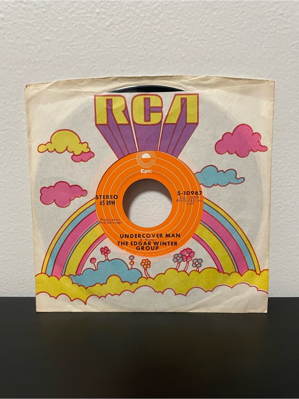 Edgar Winter Group Undercover Man / Frankenstein Vinyl Record 7” 45 RPM 1972 RCA